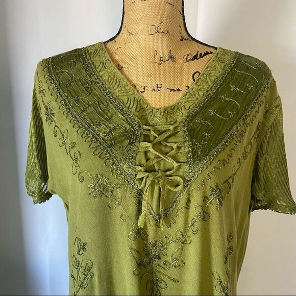 100% VISCOSE Made in India Tunic Lace Uo Dress Summer Dress - Picture 3 of 11